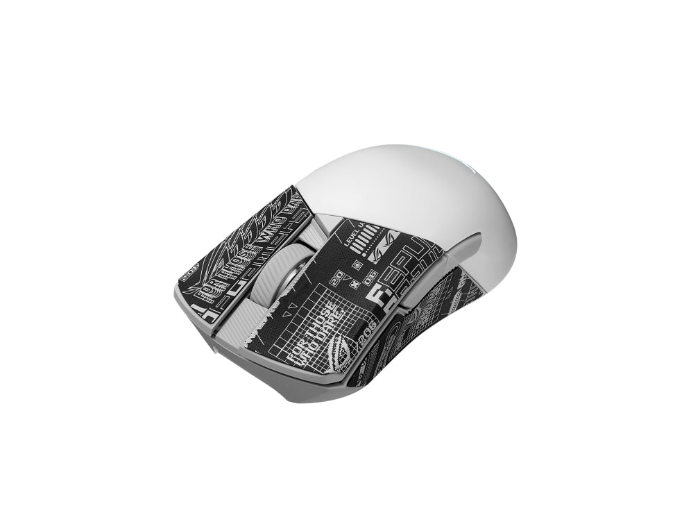 ASUS ROG Gladius III Wireless Aimpoint WT Gaming-Maus – kabellos/kabelgebunden, für Rechtshänder, weiss