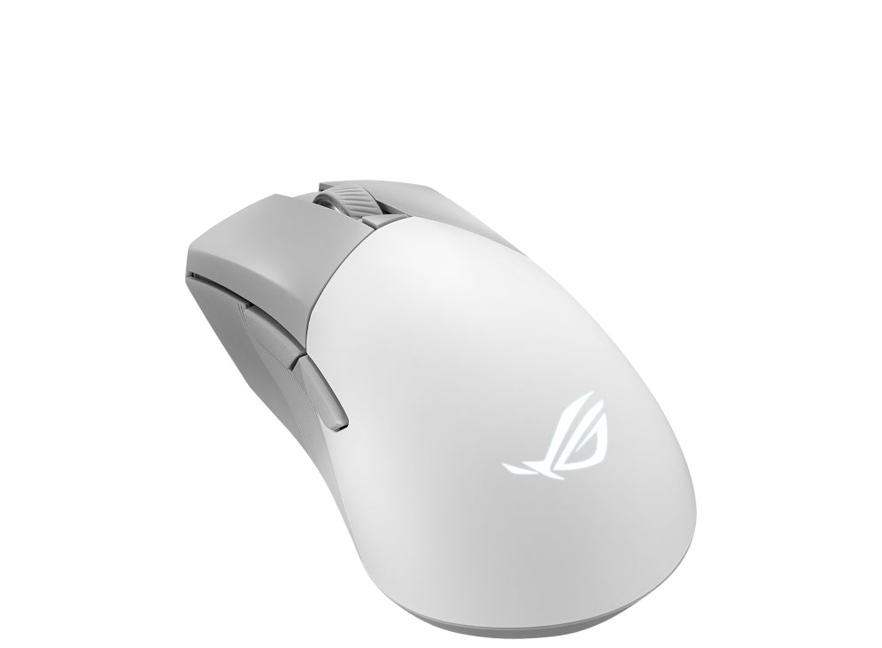 ASUS ROG Gladius III Wireless Aimpoint WT Gaming-Maus – kabellos/kabelgebunden, für Rechtshänder, weiss
