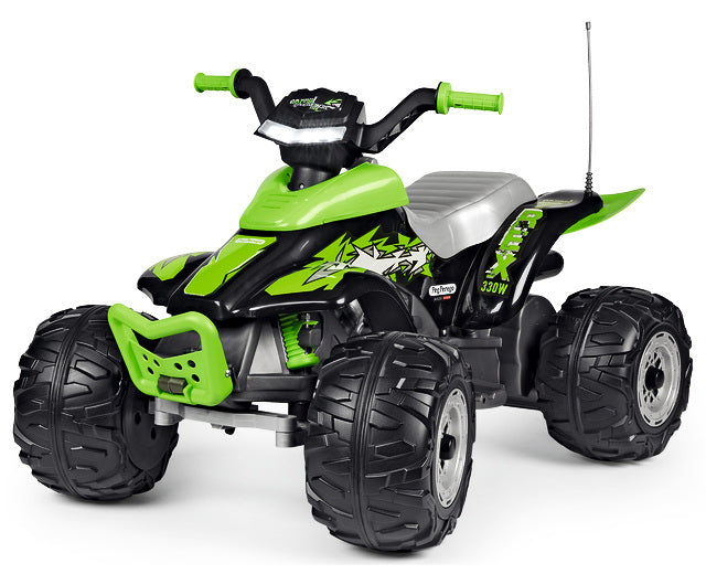 Peg Perego Corral T-Rex 330W 12V – Aufsitz-Quad – 64,5×99,5×65,5 cm – 6,7 km/h, 40 kg – ab 3 Jahren – grün/schwarz