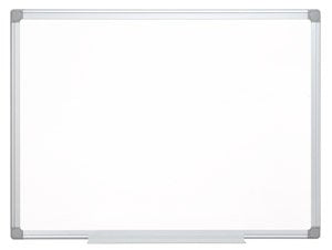 Q-Connect – Whiteboard – 60 × 45 cm, lackierter Stahl, magnetisch, Aluminiumrahmen, Wandmontage