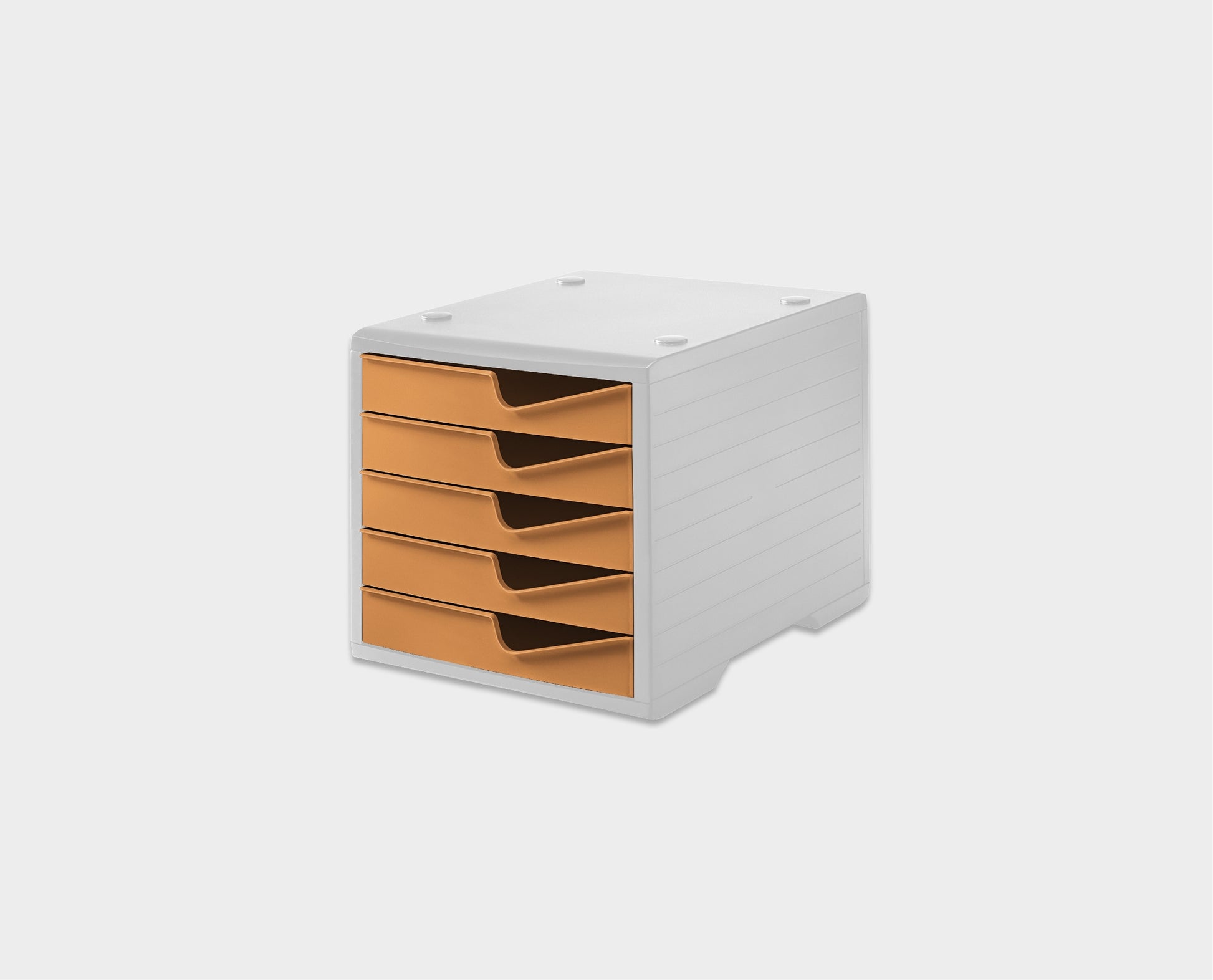 Styroswingbox 275-8430 Schubladenbox – 5 Schubladen, für C4, stapelbar, grau/orange