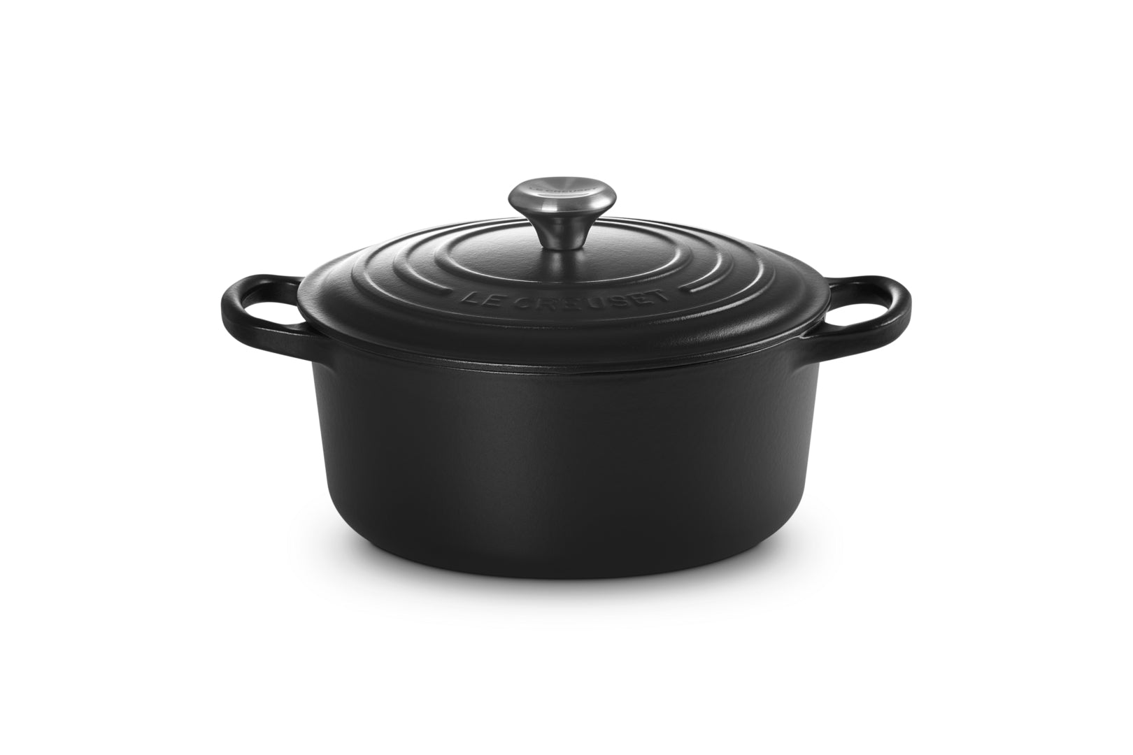 Le Creuset Kochtopf Signature – 3,3 l, Ø 22 cm, Gusseisen, Emaille, für Induktion, Gas, Glaskeramik, Schwarz
