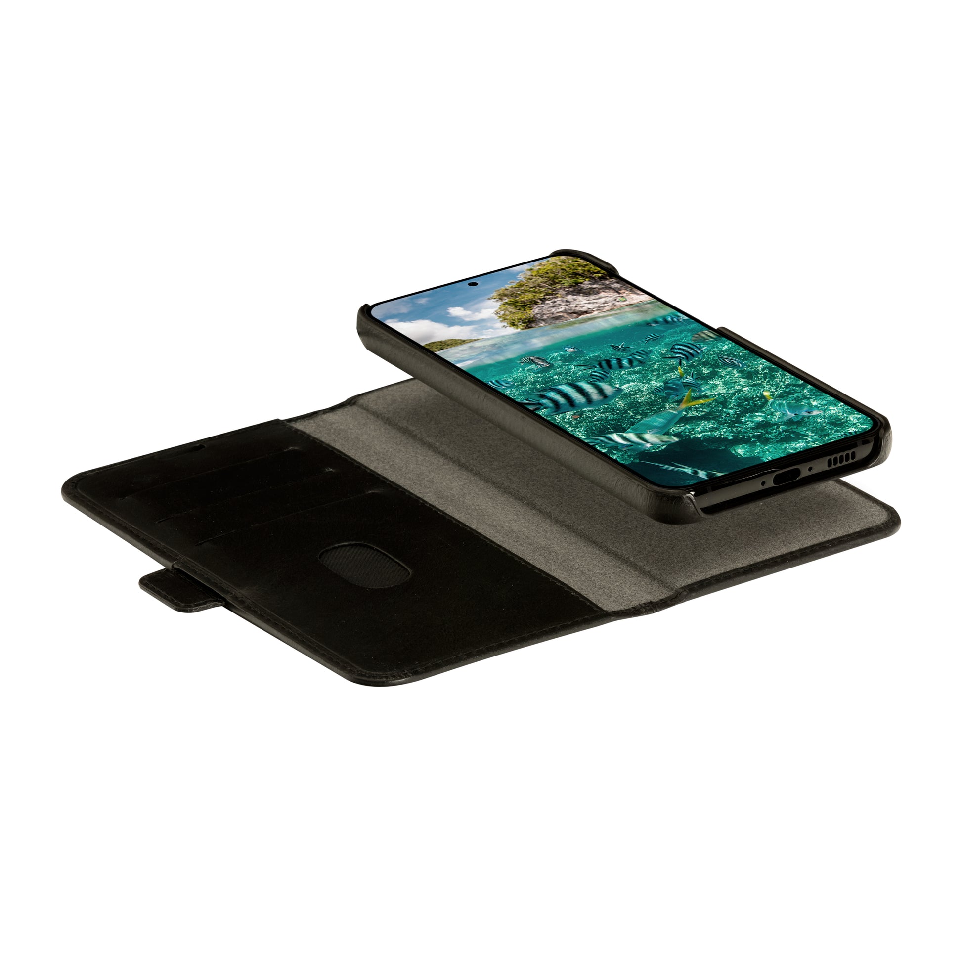 dbramante1928 Lynge Folio – für Samsung Galaxy S23+, 3 Kartenfächer, Leder, schwarz