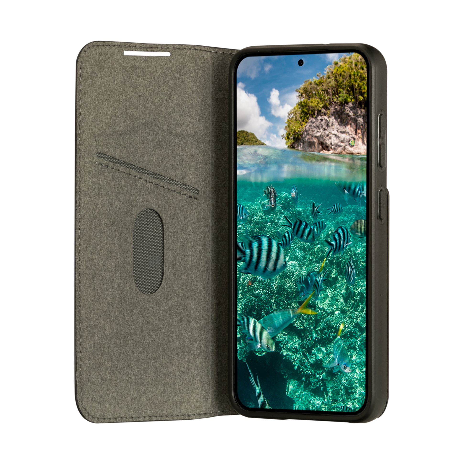 dbramante1928 Oslo Folio – für Samsung Galaxy S23+, PU, schwarz, kabelloses Laden
