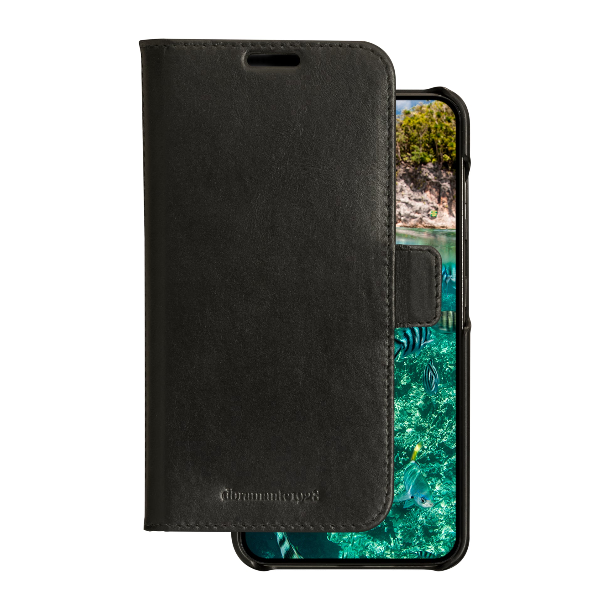 dbramante1928 Lynge Folio – für Samsung Galaxy S23, Leder, schwarz, Magnetverschluss, RFID-beständig