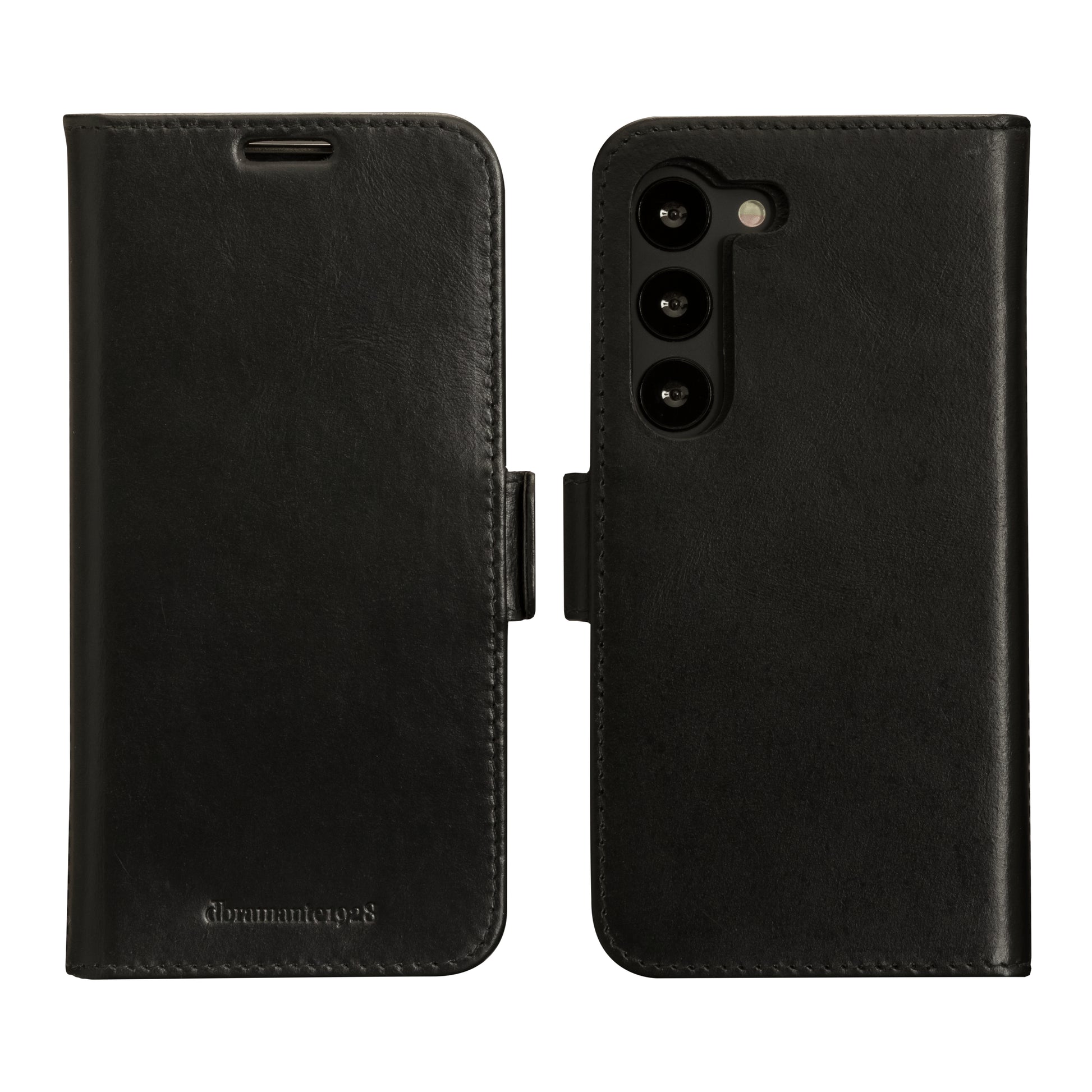dbramante1928 Lynge Folio – für Samsung Galaxy S23, Leder, schwarz, Magnetverschluss, RFID-beständig