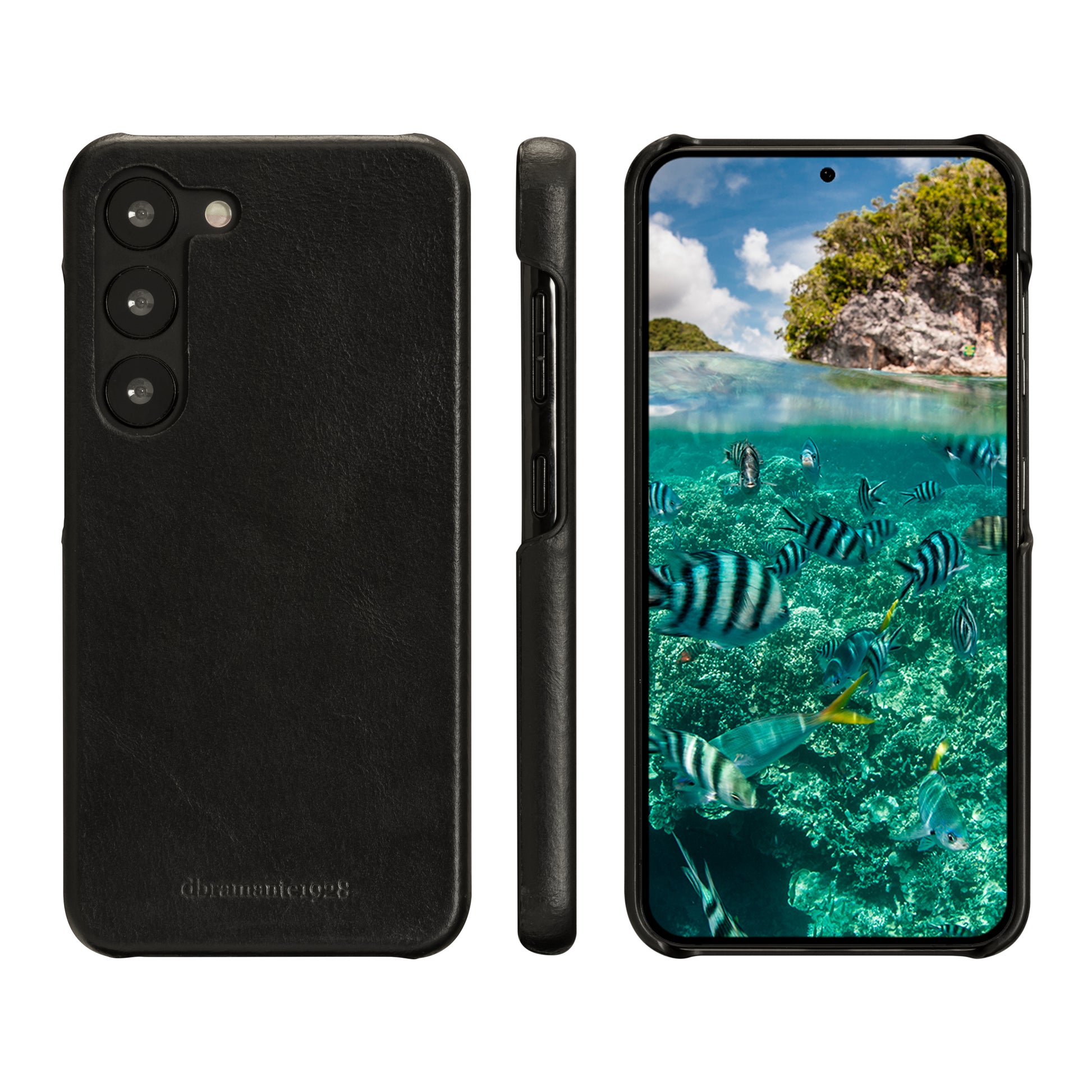 dbramante1928 Lynge Folio – für Samsung Galaxy S23, Leder, schwarz, Magnetverschluss, RFID-beständig