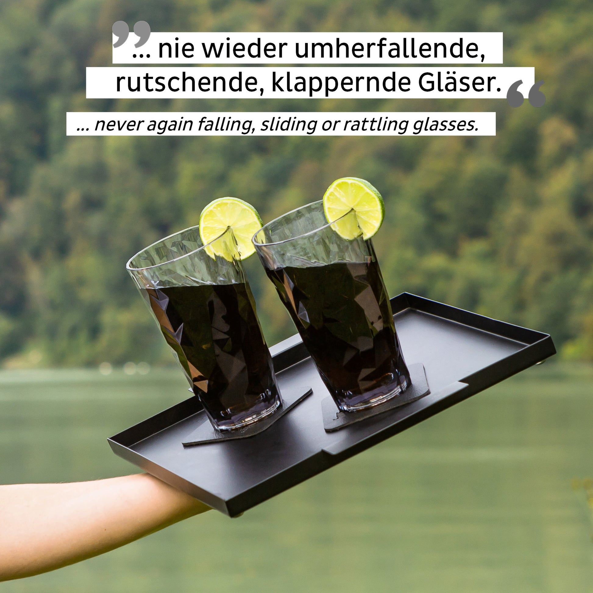 Silwy Longdrinkglas – 2er Set, 300 ml, 8,8 × 8,8 × 14,1 cm, Kunststoff, Grau
