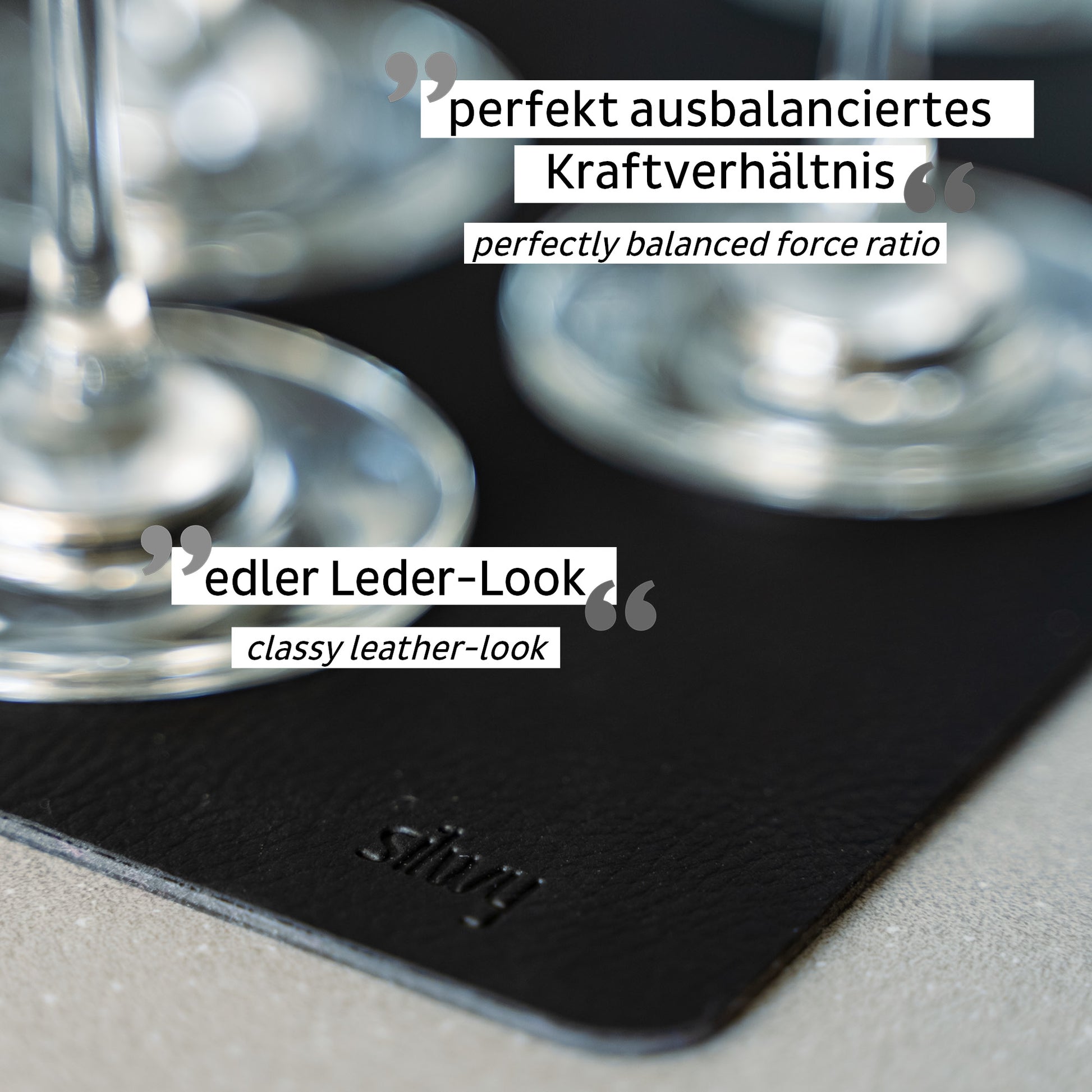 Silwy Untersatz – schwarz, selbst zuschneidbar, 1 Stück