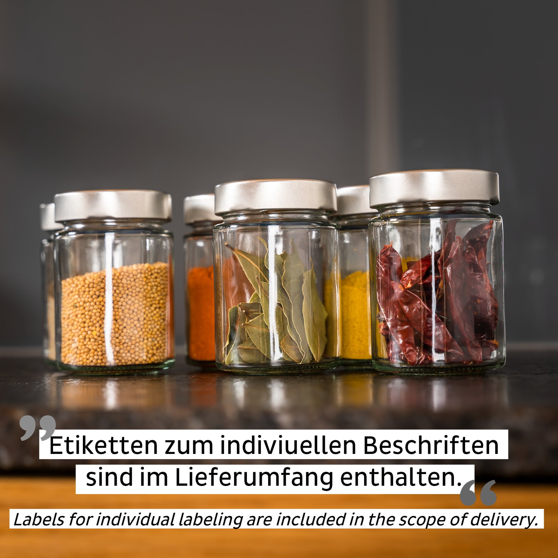 Silwy Vorratsdose 192 ml, Ø 6,2 × 9,3 cm, Glas/Leder, 3er-Set, magnetisch, transparent