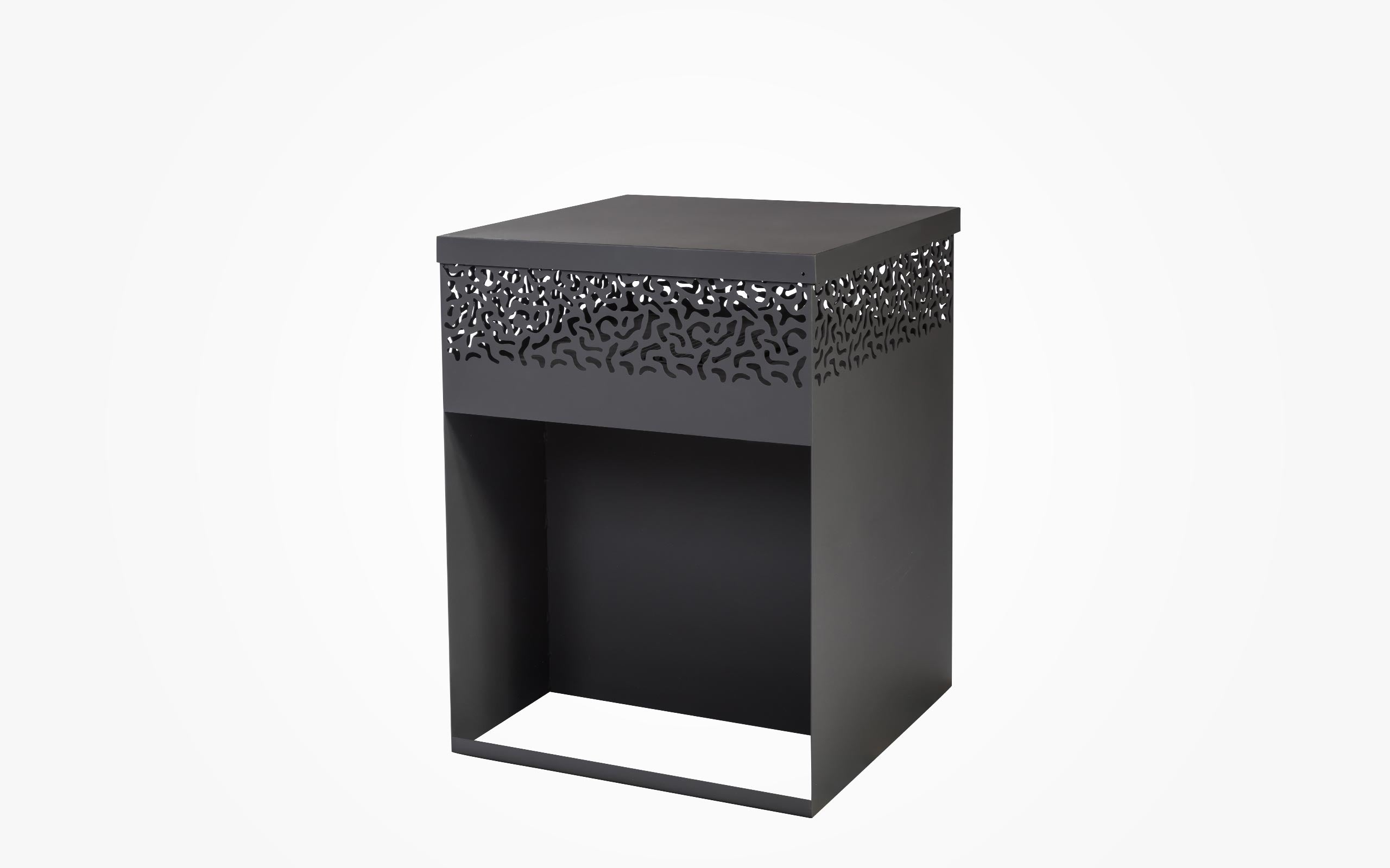 Feu du Jardin Feuerstelle – 75 × 100 × 75 cm – Edelstahl, Schwarz