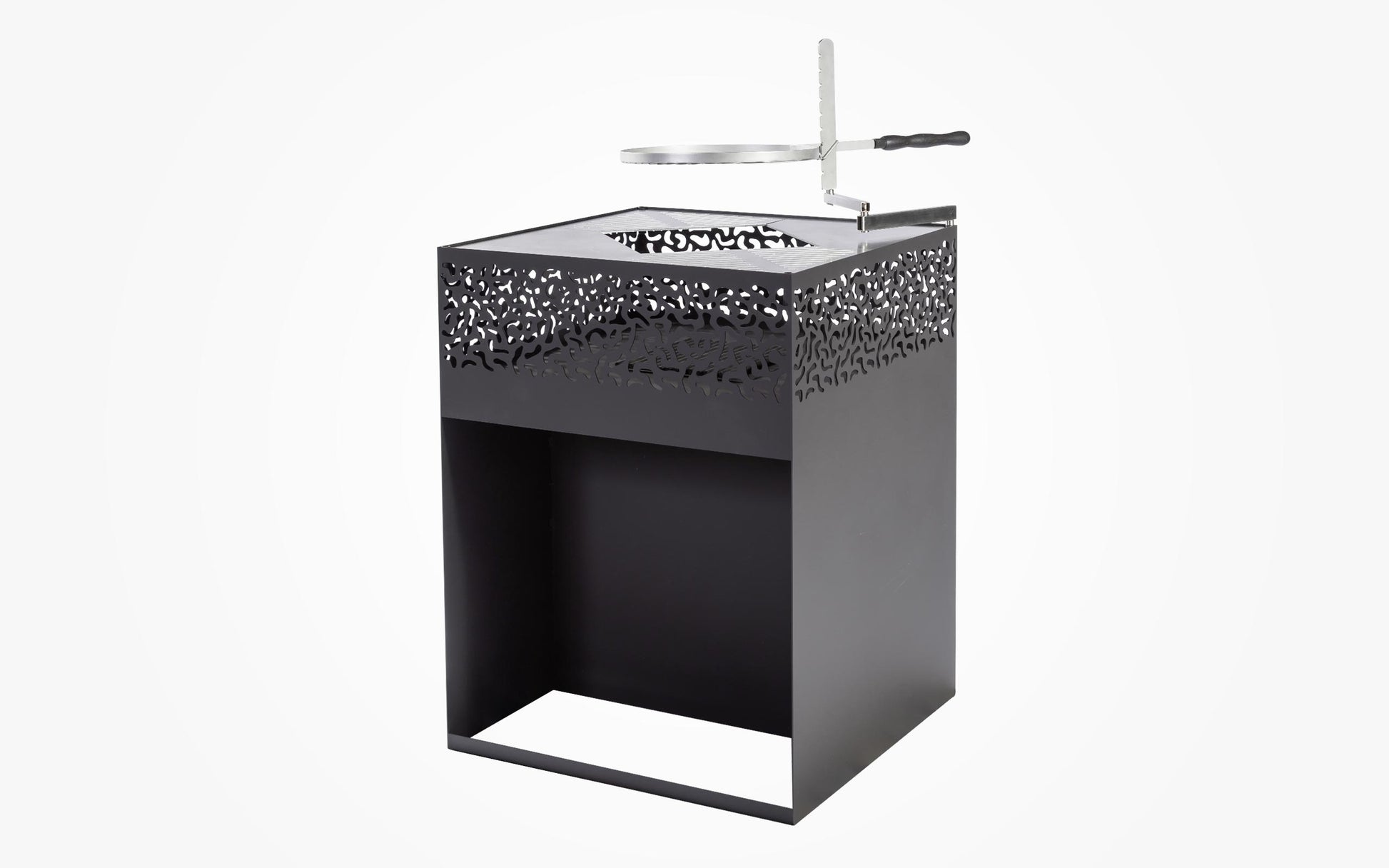 Feu du Jardin Feuerstelle – 75 × 100 × 75 cm – Edelstahl, Schwarz