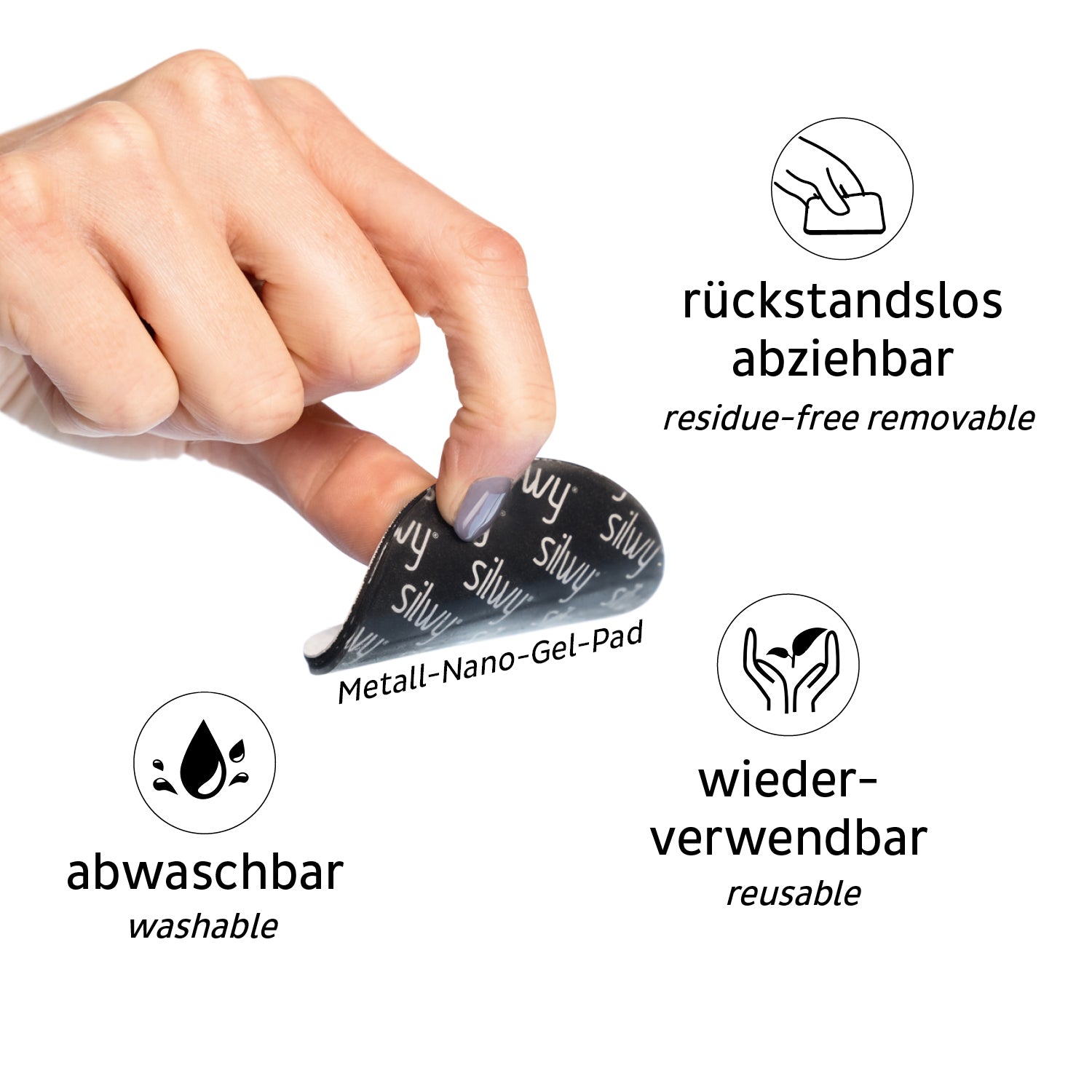 Silwy Espressotasse S070-1404-2-B – 2er Set, 70 ml, Porzellan, Weiss, inkl. 2 Metall-Nano-Gel-Pads