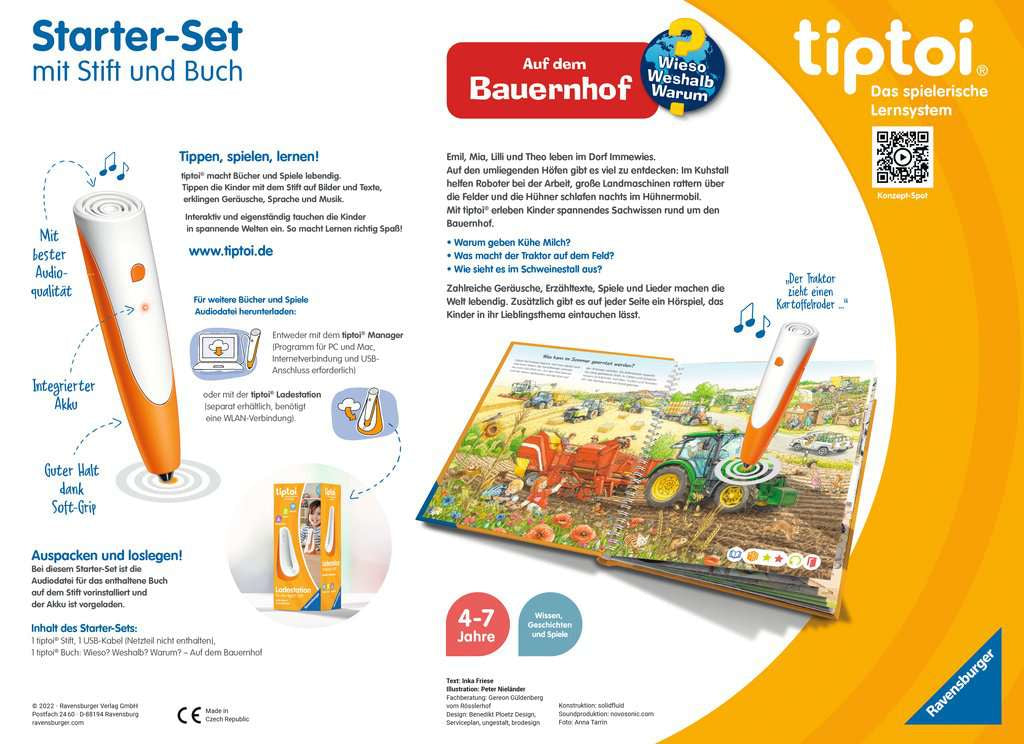 tiptoi Starter-Set – Bauernhof, Lernspiel, 1 Spieler, 4–7 Jahre, Deutsch
