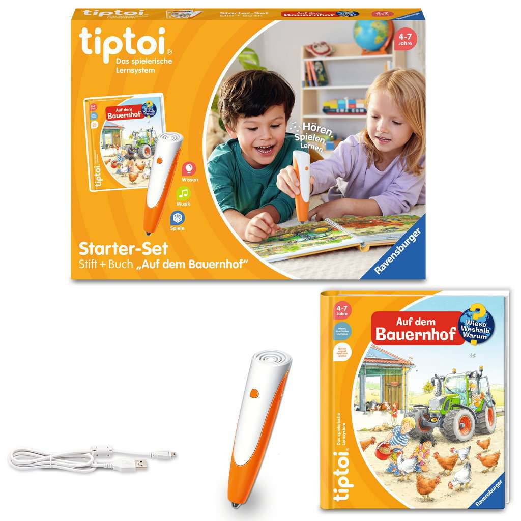 tiptoi Starter-Set – Bauernhof, Lernspiel, 1 Spieler, 4–7 Jahre, Deutsch