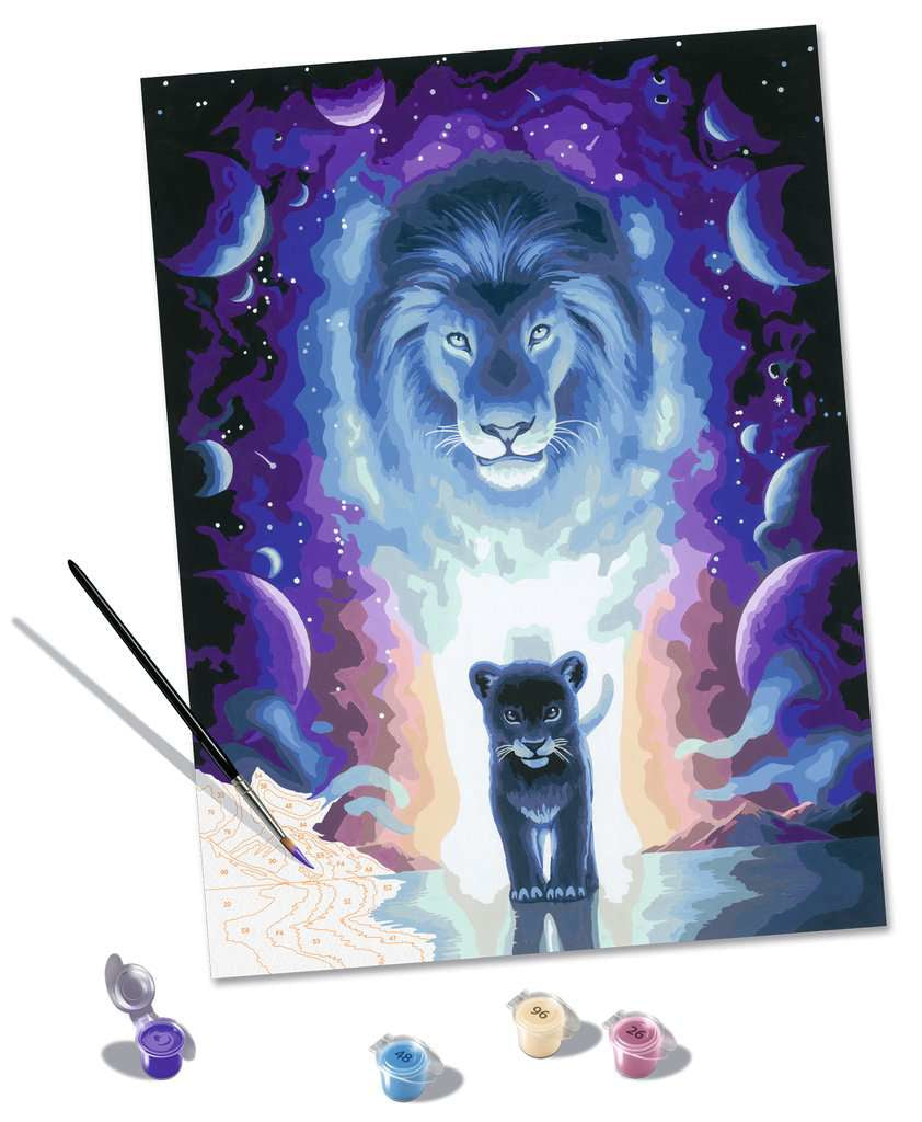 Ravensburger Serie A – Malen-nach-Zahlen-Set – Löwe – 30 × 40 cm – ab 14 Jahren