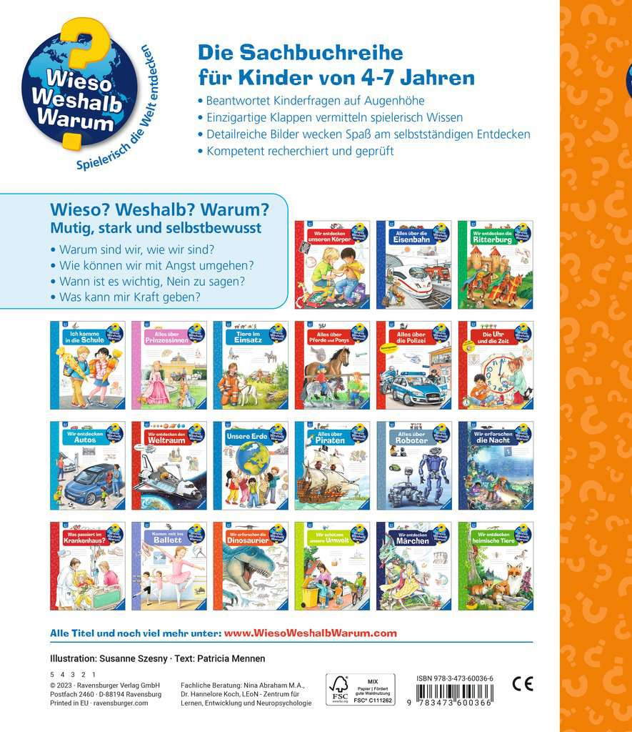 Ravensburger Buch – WWW51: Mutig, Stark und Selbstbewusst, Spiralbindung, 16 Seiten, Deutsch, ab 4 Jahren