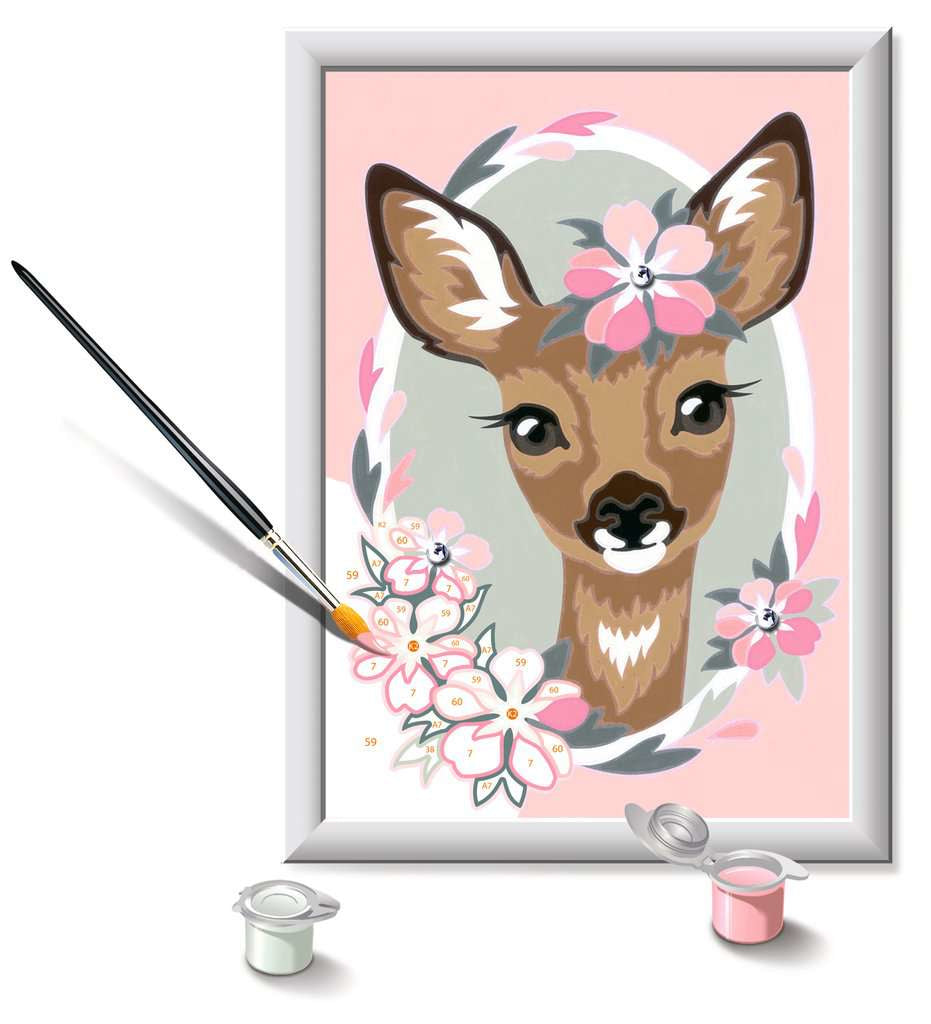 Ravensburger Malset Malen nach Zahlen Delightful Dear – ab 7 Jahren – 130 × 180 mm