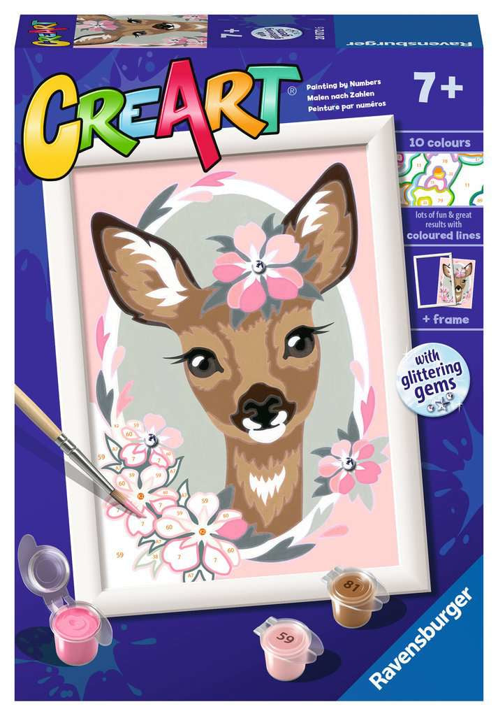 Ravensburger Malset Malen nach Zahlen Delightful Dear – ab 7 Jahren – 130 × 180 mm