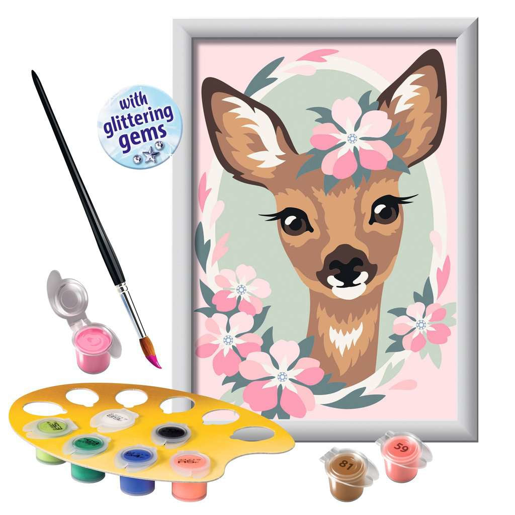 Ravensburger Malset Malen nach Zahlen Delightful Dear – ab 7 Jahren – 130 × 180 mm