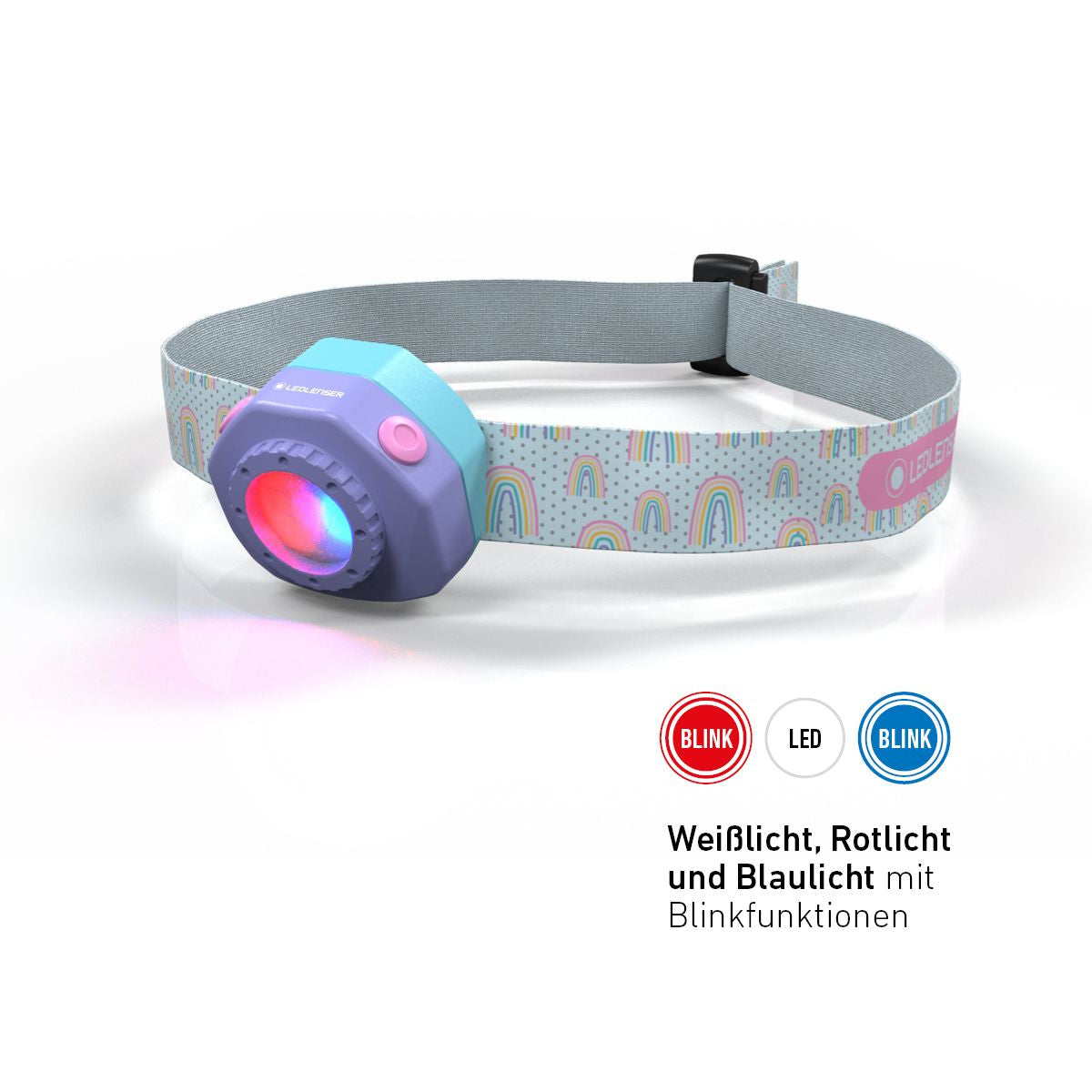 Ledlenser Stirnlampe KIDLED4R – 40 lm, 9 m, IP44, Laufzeit 18 h – Grün