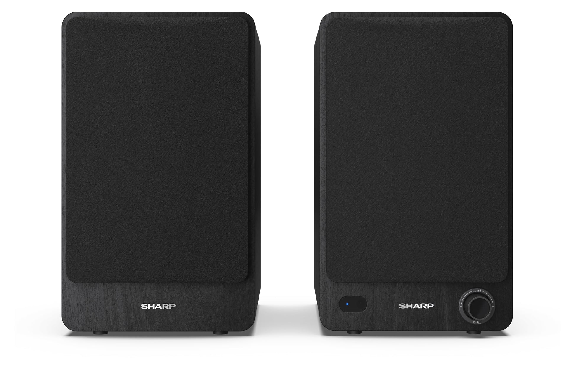 Sharp CP-SS30 – Aktiv-Regallautsprecher – Bluetooth 5.0, 60 W, RCA, 3,5 mm Klinke, Schwarz
