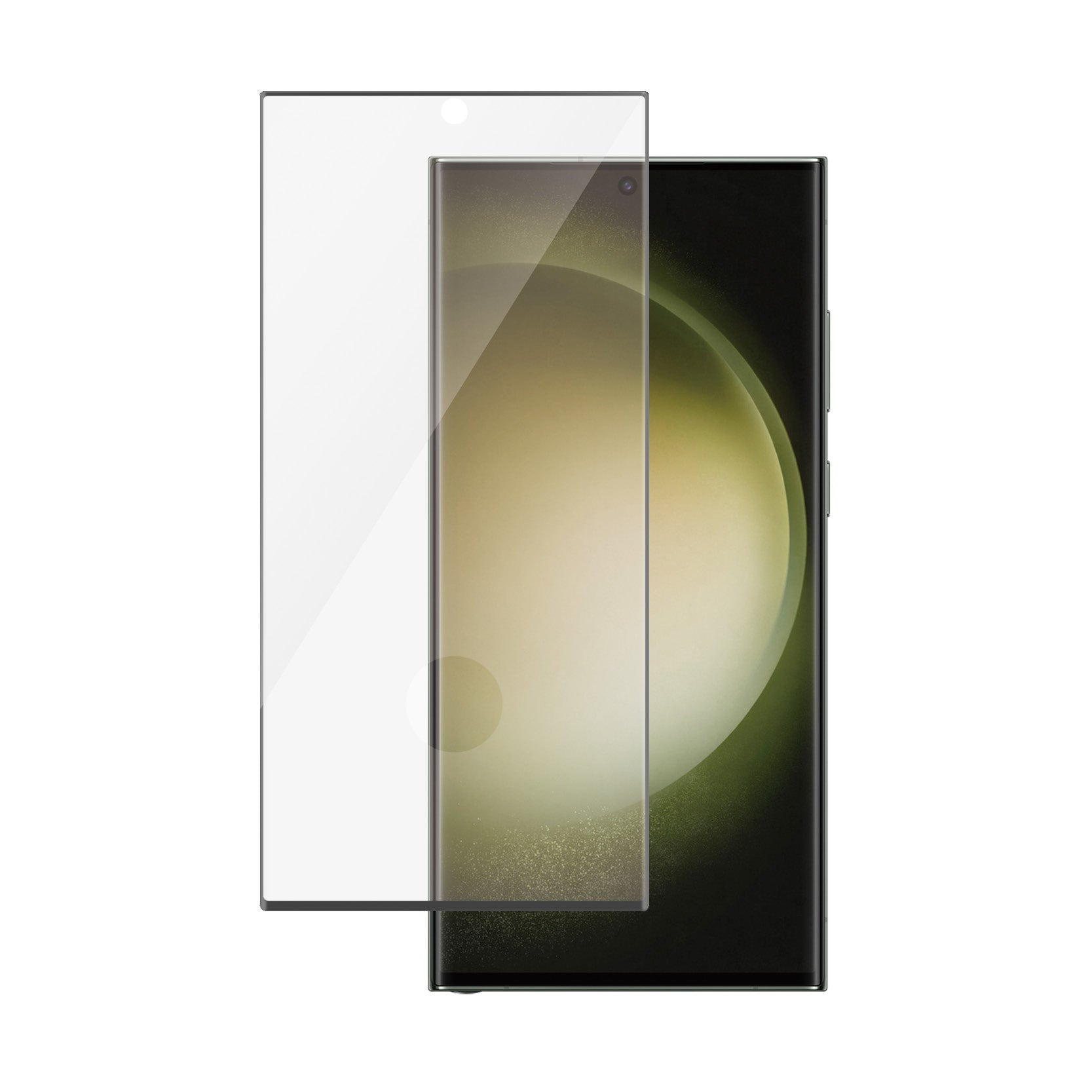 PanzerGlass Displayschutz (Panzerglas), Ultra-Wide Fit – für Galaxy S23 Ultra – mit Applikator