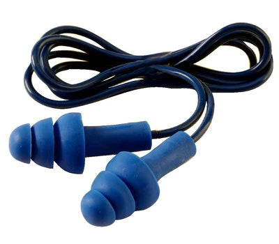 3M EAR Tracer Mehrweg-Ohrstöpsel – SNR 32 dB – mit Kordel – Blau – 50 Paar