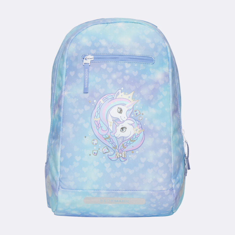 Beckmann Schulrucksack Classic 1st – 6-teilig – Einhorn Prinzessin Eisblau – recyclingfähig