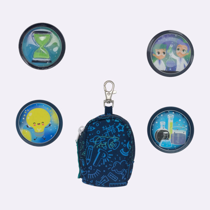 Beckmann Schulrucksack Active Air Flx – 6-teilig – Science – B 26,0 × H 39,0 × T 22,0 cm