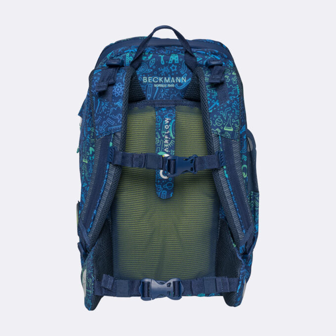 Beckmann Schulrucksack Active Air Flx – 6-teilig – Science – B 26,0 × H 39,0 × T 22,0 cm