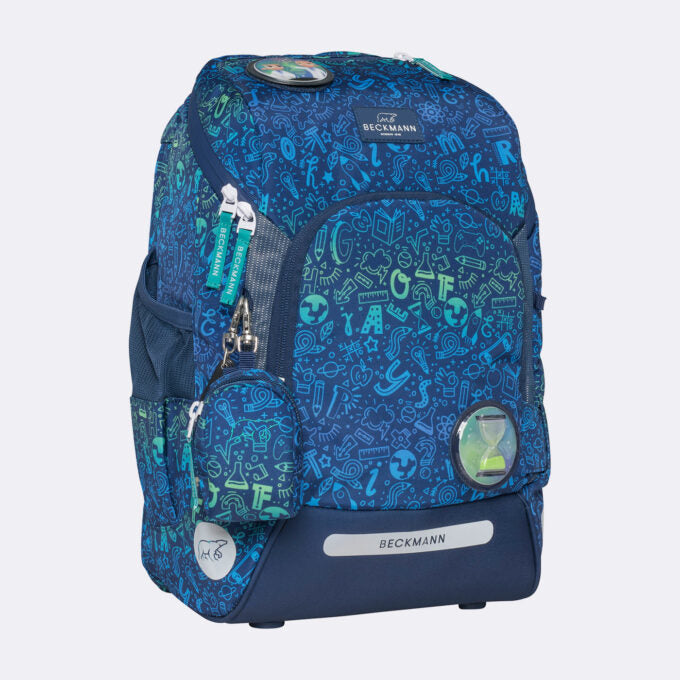 Beckmann Schulrucksack Active Air Flx – 6-teilig – Science – B 26,0 × H 39,0 × T 22,0 cm