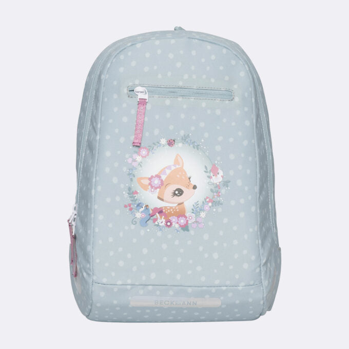 Beckmann Schulrucksack Active Air Flx – 6-teilig – Forest Deer Dusty Mint – aus recyceltem PET