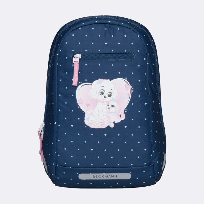 Beckmann Schulrucksack Active Air Flx – 6-teilig – Pet Friends Blau – 26×39×22 cm – recycelte Materialien