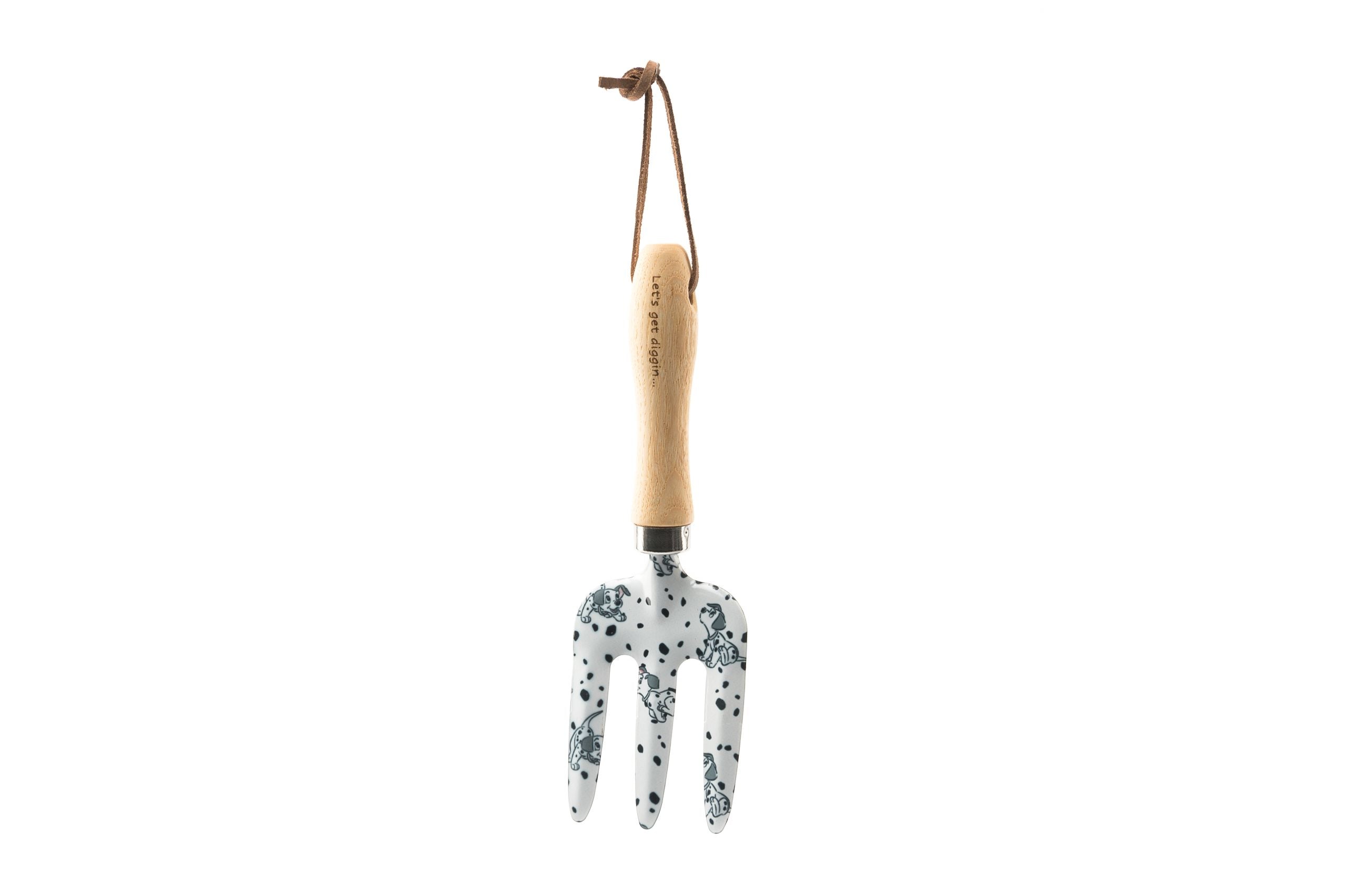 Jardinopia 101 Dalmatiner Gabel für Kinder – 3 Zähne, Edelstahlzähne – 1-teilig, Holzgriff
