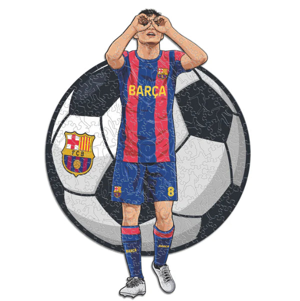 Iconic Puzzles Puzzle FC Barcelona – Pedri – 150 Teile – 21 × 30 cm – ab 10 J. – Holz – mehrfarbig