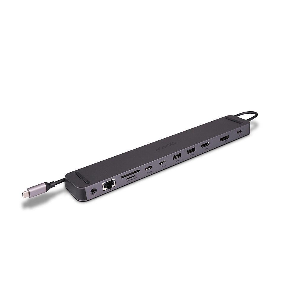 Lindy DST-Mini XT 810 Dockingstation – USB-C, 1× DP, 1× HDMI, 2× USB-A, 2× USB-C, 100 W PD, GbE, SD/microSD