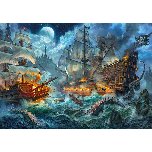 Clementoni Puzzle Pirates Battle – Logikspiel, ab 14 Jahren