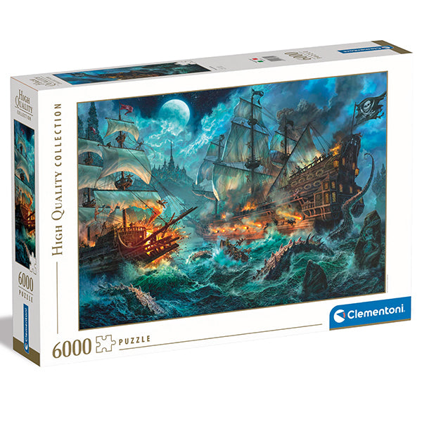 Clementoni Puzzle Pirates Battle – Logikspiel, ab 14 Jahren