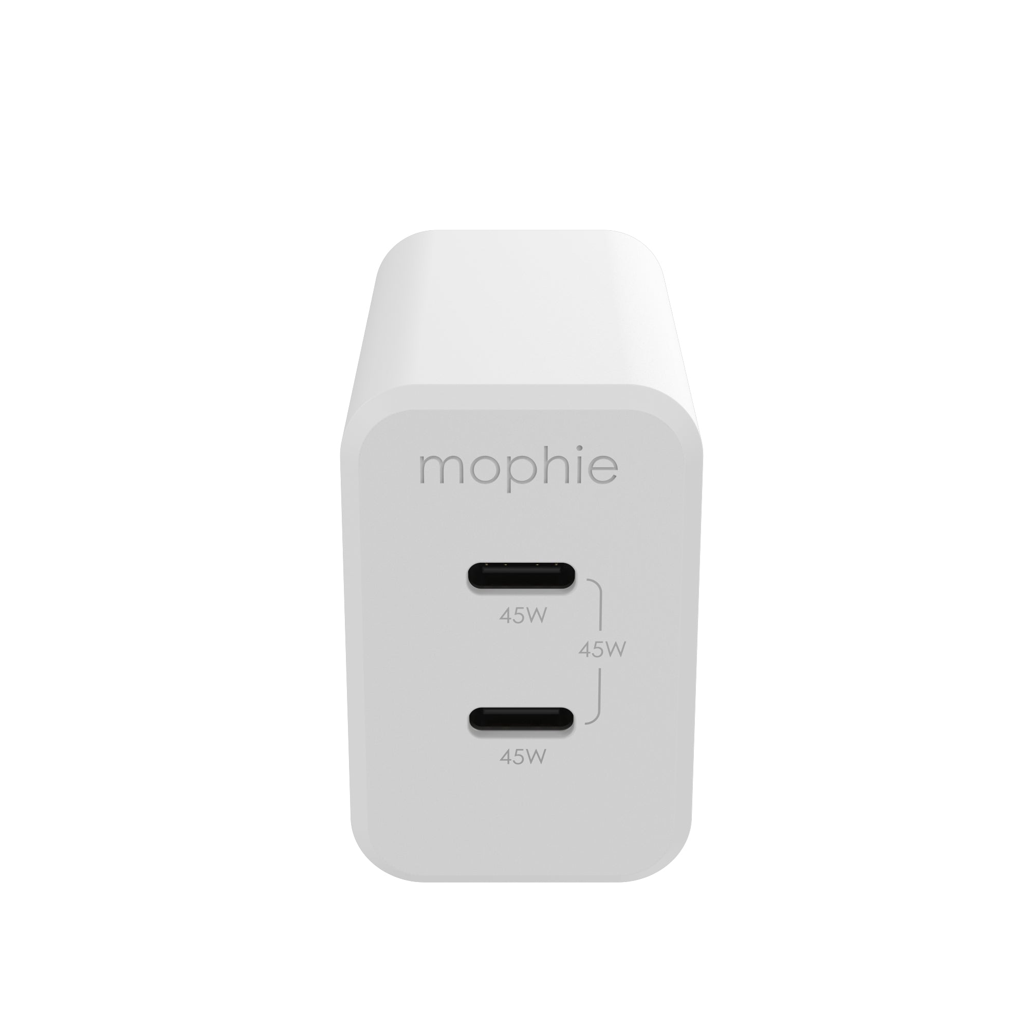 mophie Netzteil (AU) – 45 W, 2× USB-C, PD, GaN – für USB-C-Geräte