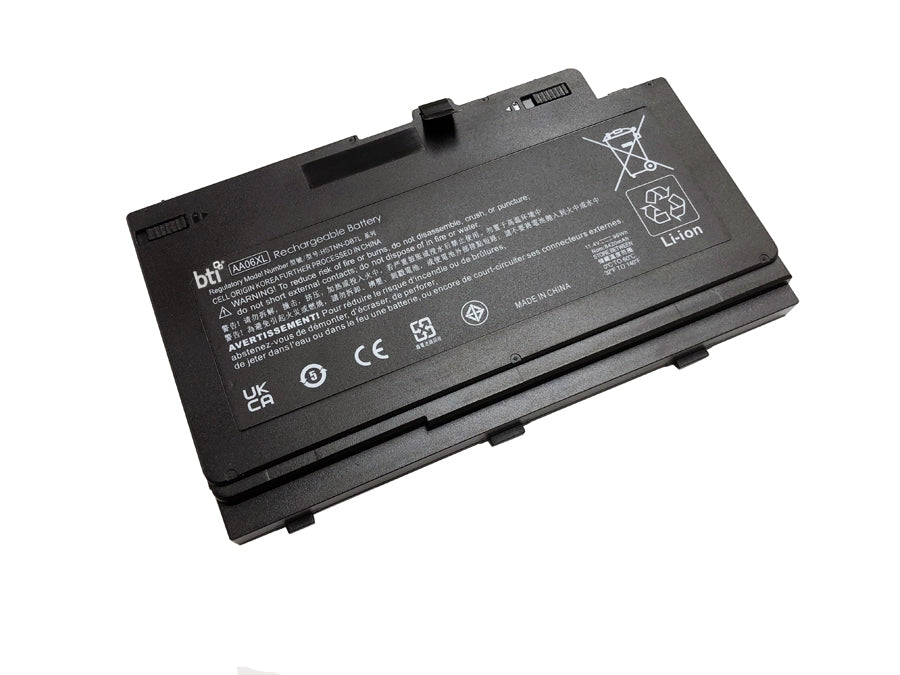 BTI Notebook-Akku – für HP ZBook 17 G3 – 96 Wh, 11,4 V (6 Zellen) – Schwarz