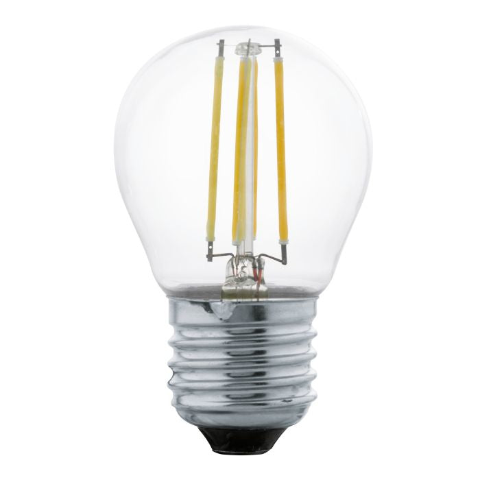 EGLO Leuchtmittel E27 Globus – Warmweiss 2700 K, 470 lm, 4 W – Transparent, Glas – 1 Stk.