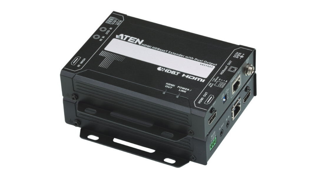 ATEN VE814A – HDMI Extender-Set, HDBaseT, 1× HDMI Eingang, 3× HDMI Ausgang, 4K@60 Hz, 100 m, HDR, HDCP 2.2, RS-232/IR