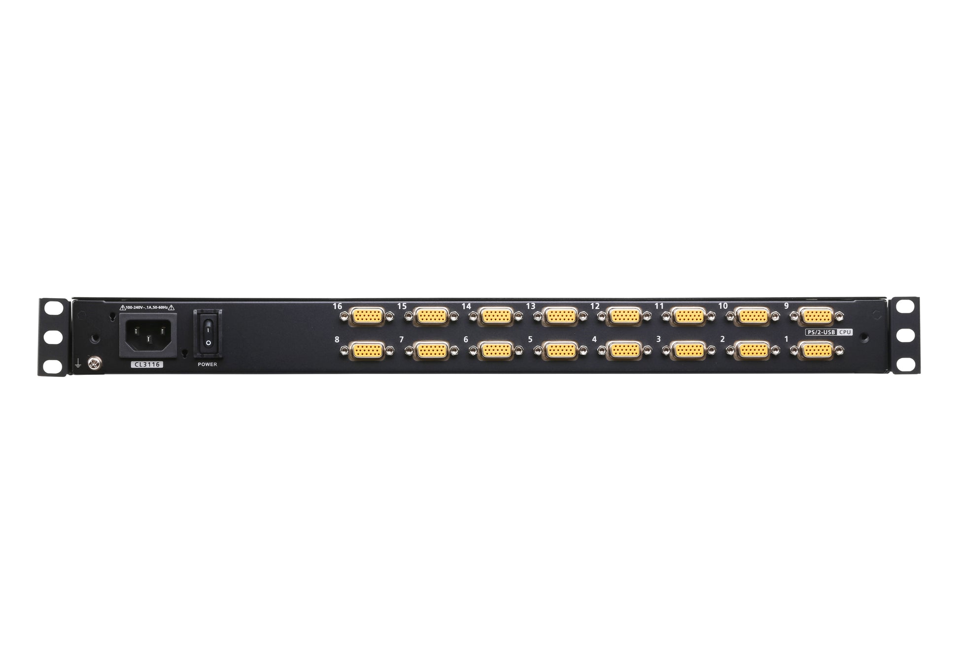 ATEN CL3116NX – KVM-Switch – 16-Port, VGA – 1920 × 1200 @ 60 Hz, Audio, Schwarz