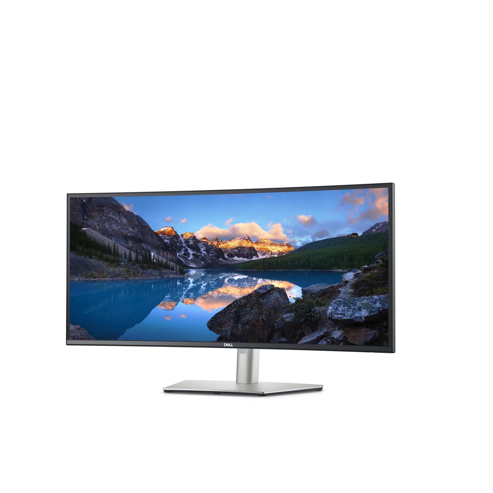 DELL UltraSharp U3423WE – Monitor, 34,1", IPS, 60 Hz, 300 cd/m², KVM, USB-C, VESA 100 × 100, Silber