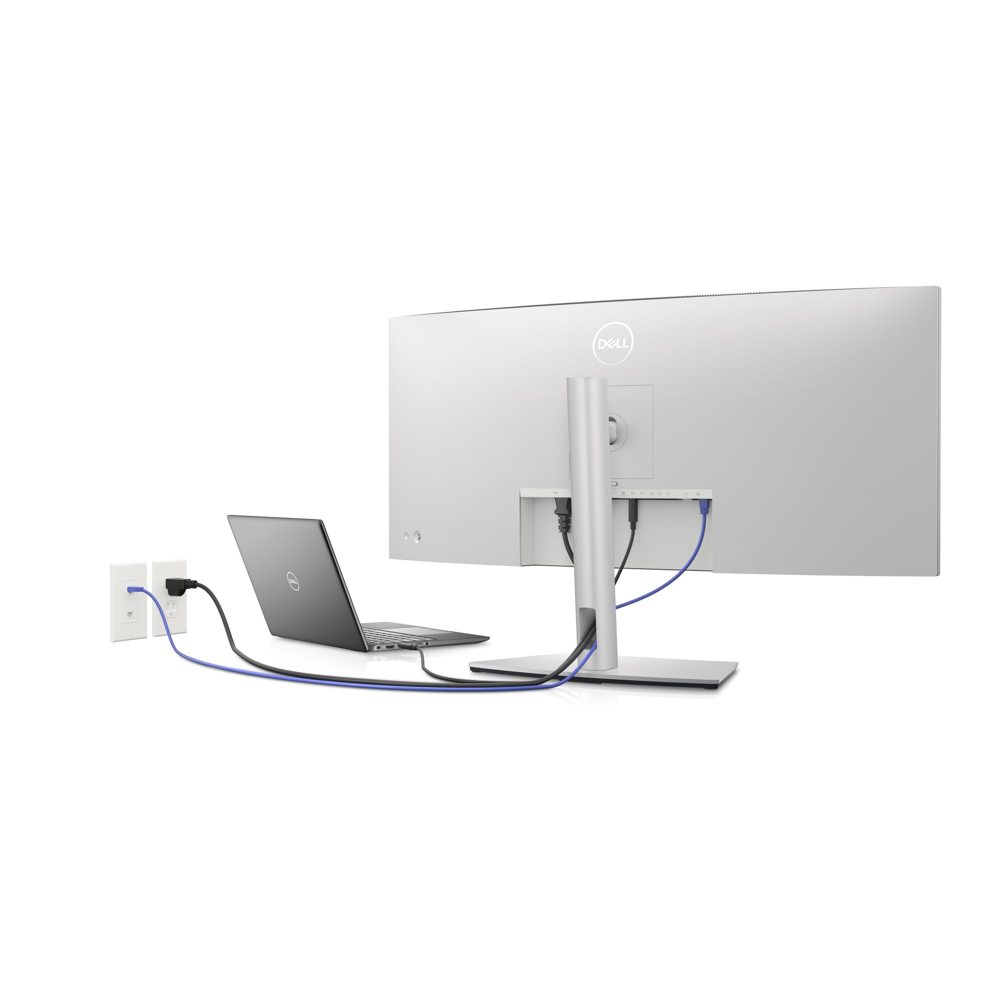 DELL UltraSharp U3423WE – Monitor, 34,1", IPS, 60 Hz, 300 cd/m², KVM, USB-C, VESA 100 × 100, Silber