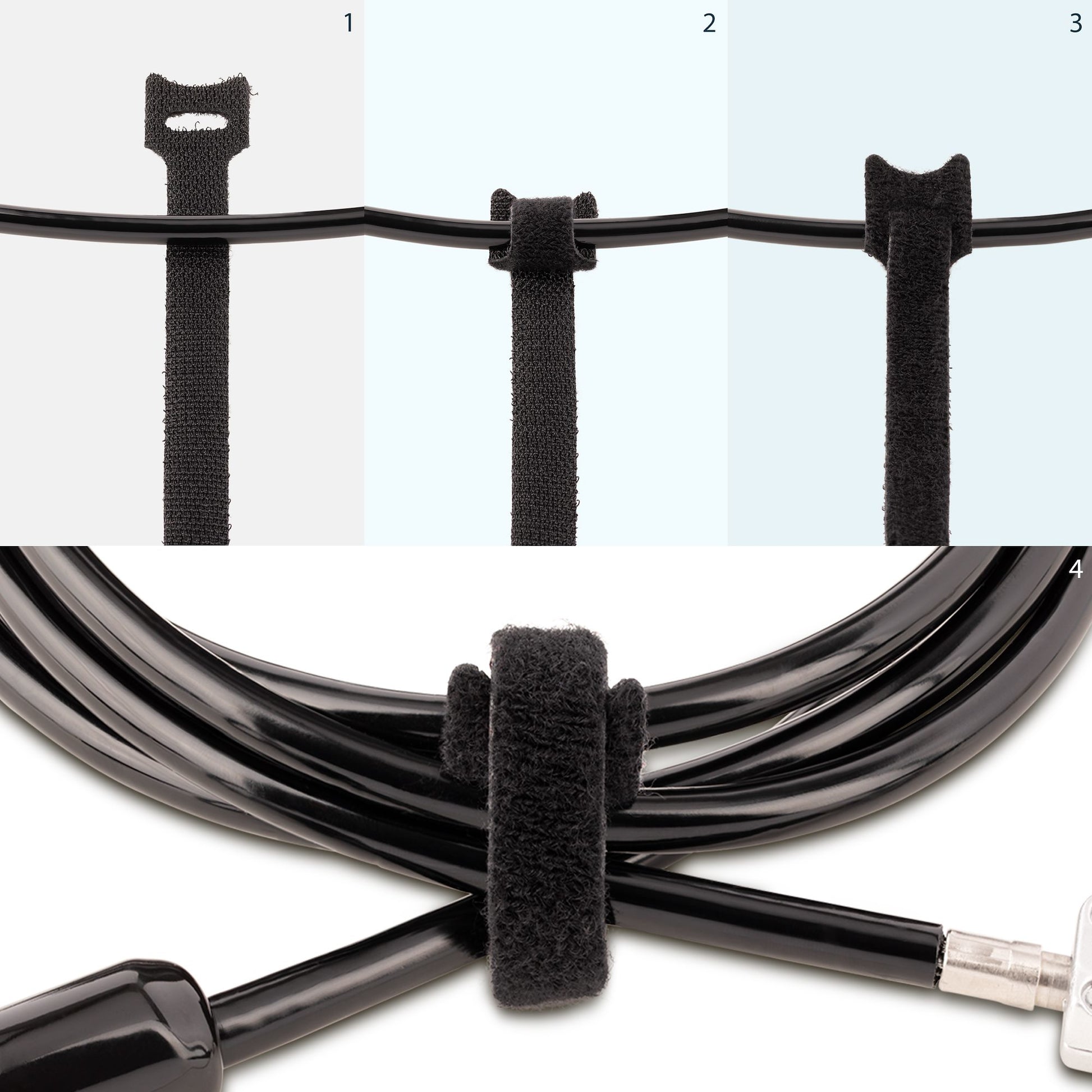 StarTech.com Klettband – wiederverwendbar, 50er-Pack