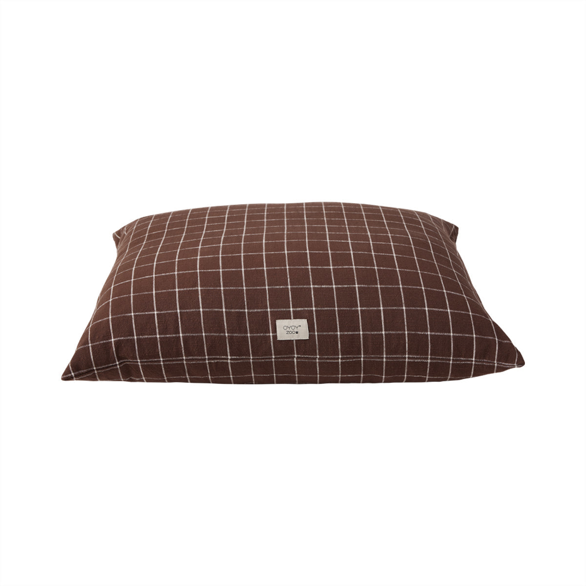 OYOY Kyoto Hundekissen – 60 × 74 cm, Bio-Baumwolle, Braun