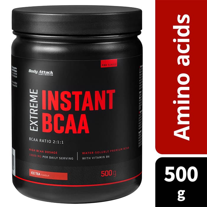 Body Attack BCAA Pulver Instant Apfel – glutenfrei, vegan – 500 g