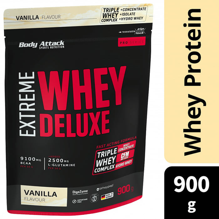 Body Attack Whey Protein Extreme Whey Deluxe Schokolade – 900 g